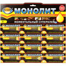 МОНОЛИТ 403 001 клей 3гр. на листе 12шт.(12/288)