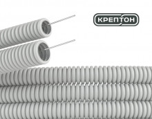 КРЕПТОН труба гофрированная ПВХ (серый) d 25мм с зонд. (75)