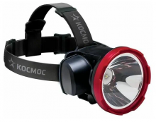 Фонарь налобный КОСМОС H5W, 2 режима, 5W LED, 2ah,  зарядка от USB