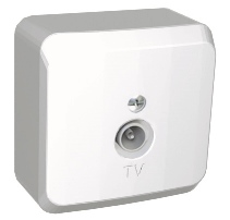 Lexel Этюд Белый Розетка TV единственная 0,7dB, наружная
