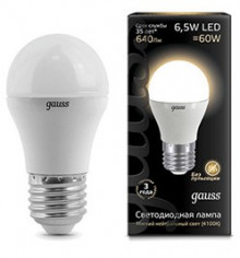 Лампа GAUSS LED Globe 6,5W E27 3000K
