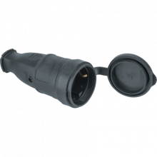 NAVIGATOR розетка 61 369 NCA 16A, IP44, переносная, с заглушкой. с/з, каучук
