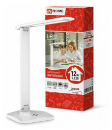 Светильник настольный IN HOME ССО 08Б 12Вт 3000-6500К 600лм сенсор-диммер, с адаптером белый