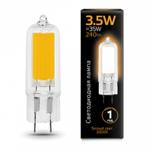 Лампа GAUSS LED G4 AC220-240V 3.5W 3000K Glass