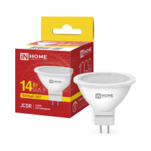 IN HOME Лампа светодиодная LED-JCDR-VC 14Вт GU5.3 3000K 1260Лм