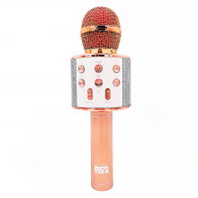 Караоке-микрофон B52 KM-130P, 3Вт, АКБ 800мА/ч, BT (до10м), USB, беспроводной, золото