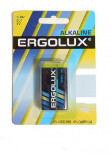 Батарейка ERGOLUX 6LR61 BL-1 (9v)