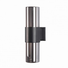 Свет-к садовый LED LEEK GL7 E27х2 настенный черный/дымчатый серый (10)
