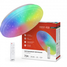 IN HOME Светильник светодиодный серии COMFORT FROST-RGB 75Вт 3000-6500K 4400Лм 495x85мм с ДУ