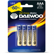 Батарейка DAEWOO HIGH ENERGY LR03 BL-4