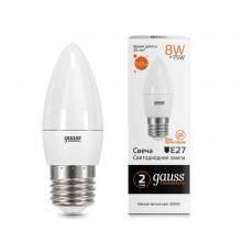 Лампа GAUSS LED Elementary Candle 8W E27 2700K