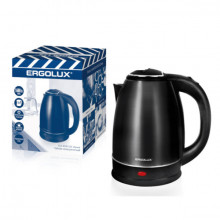 Чайник электрический ERGOLUX ELX-KS05-C02 черный ПРОМО (нерж.сталь, 1.8л, 220-240В, 1600 Вт)