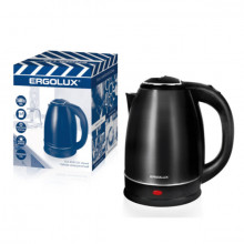 Чайник электрический ERGOLUX ELX-KS05-C02 черный ПРОМО (нерж.сталь, 1.8л, 220-240В, 1600 Вт)
