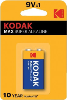 Батарейки Kodak 6LR61-1BL MAX SUPER Alkaline [K9V-1] (10/200/6000)