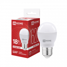 IN HOME Лампа светодиодная LED-ШАР-VC 18Вт 230В E27 4000K 1620Лм
