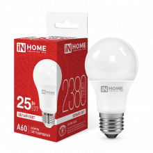 IN HOME Лампа светодиодная LED-A60-VC 25Вт 230В Е27 4000К 2380Лм