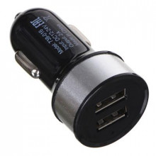 NEW GALAXY Устройство зарядное автомобильное, 2xUSB, 2А, 12/24В, пластик