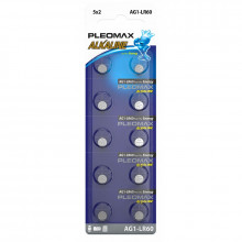 Батарейки Pleomax AG1 (364) LR621 LR60 Button Cell (100/1000)