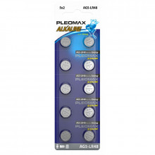 Батарейки Pleomax AG5 (393) LR754, LR48 Button Cell (100/1000)