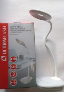 Светильник- ночник Ultraflash Uf-706 С01 ( 4,5 Вт., аккум.сенсорн.включение, диммер, От Usb)