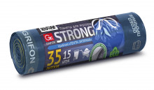 GRIFON пакеты для мусора STRONG, двухслойные с завязками, 35 л, 15 шт в рулоне, 20 мкм /22/1