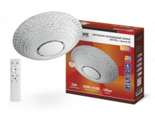 IN HOME Светильник светодиодный серии COMFORT CRYSTAL 55Вт 3000-6500K 4400Лм 400x100мм с пультом ДУ