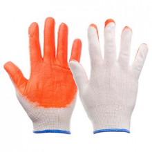 Рокот перчатки рабочие нейлоновые с латексным полуобливом, 10 р-р, 23см