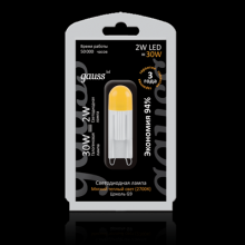 Лампа GAUSS LED G9 230V 2W 2700K