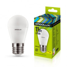 Лампа ERGOLUX LED-G45-11W-E27-3K (11Вт E27 3000K 172-265В)
