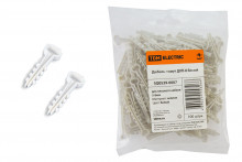 TDM дюбель-хомут ДХП-8 для плоского кабеля 5-8мм нейлон белый (100шт)