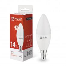 IN HOME Лампа светодиодная LED-СВЕЧА-VC 14Вт E14 4000K 1330Лм