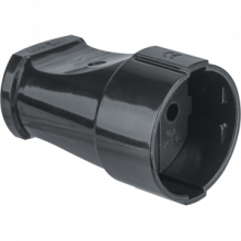 Штепсельное гнездо Navigator 61 717 NCA-SK01-10A-X-BL б/з черный