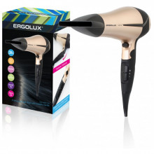 Фен ERGOLUX ELX-HD03-C64 черный/золото (складная ручка, 2200Вт, 220-240В)