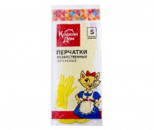 КОШКИН ДОМ Перчатки латексные желтые S