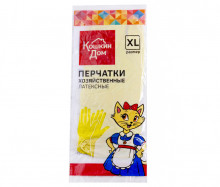 КОШКИН ДОМ Перчатки латексные желтые XL