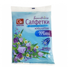 GRIFON салфетка из микрофибры МАXI SummerFlowers 50 х 60 см, 1 шт. в уп. 50/1