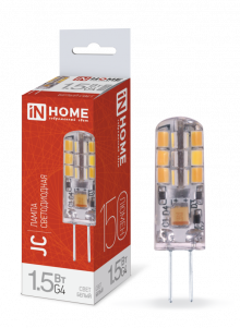 IN HOME Лампа светодиодная LED-JC 1.5Вт 12В G4 4000К 150Лм