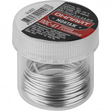 Припой ОНЛАЙТ 90 097 OEM-Pos03-61K-1-B10 с канифолью (банка, 1мм, 10г)