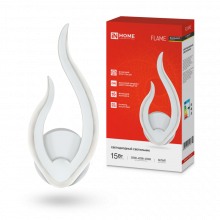 IN HOME Светильник светодиодный бра ELEGANT FLAME 15Вт 230В 3000-6500K 1200Лм STEP COLOR белый
