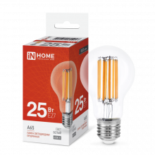 IN HOME лампа LED-A65 25Вт 230В Е27 4000К 2480Лм (нить)