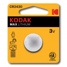 Батарейки Kodak CR2430-1BL MAX Lithium (60/240) 30414754