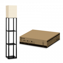 Светильник торшер под лампу IN HOME ТНО 06КВ-Е27-NB 230В бежевый абажур, черный