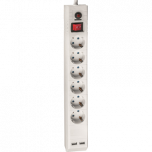 Сетевой фильтр Navigator 71 864 NSP-USB-06-180-ESC-3x1 сет фильтр, 6 гн 1.8м