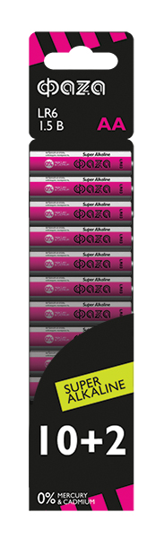 Батарейка ФАZА LR6 Super Alkaline BL(10+2)