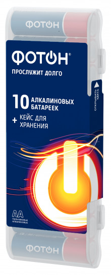 Батарейка ФОТОН LR6 PB10 (пластиковый кейс)