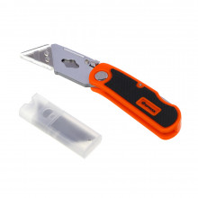 Нож складной с лезвием ЕРМАК, пластиковая двухкомпонентная рукоятка, 19 мм, 5 лезвий