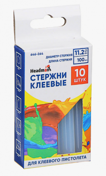 HEADMAN Стержни клеевые 10шт, 11,2x100мм
