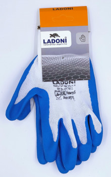 Перчатки LADONI белый нейлон, покрытые нитрилом