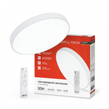 IN HOME Светильник светодиодный серии SCANDY SIMPLE-95RCW 95Вт 3000-6500K 7600Лм 500x50мм с ДУ бел.