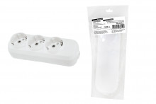 Колодка розеточная 3 гнезда 2П+3 16А 250В белая серии